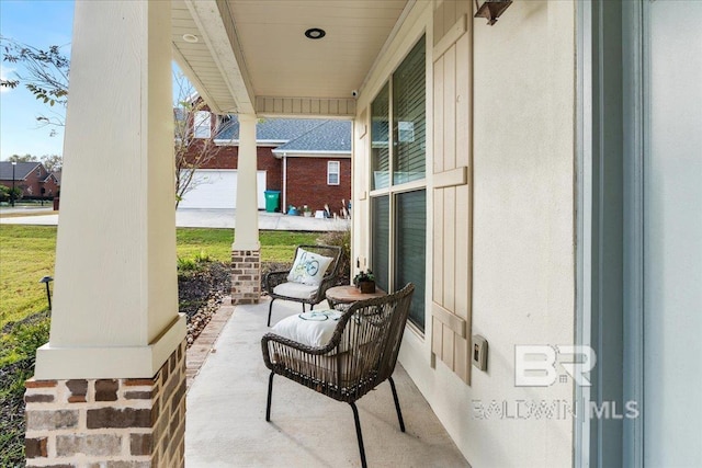 view of patio / terrace featuring covered porch