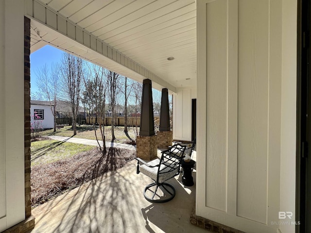 view of patio / terrace with a porch