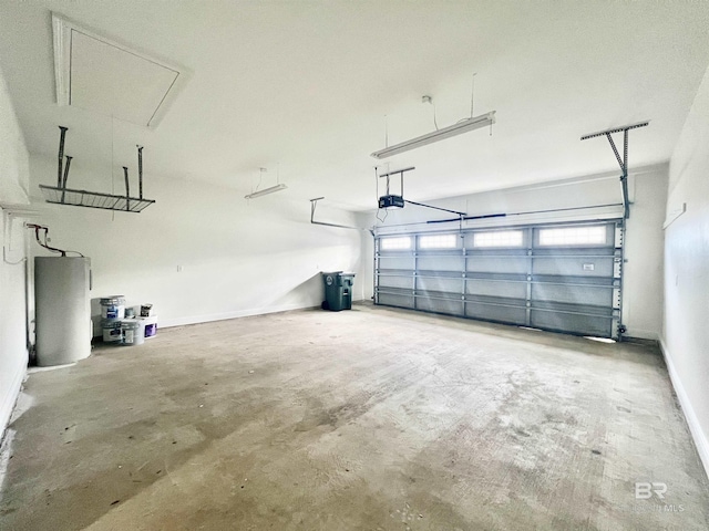 10340 Gayfer Road Ext, Fairhope, AL 36532 - garage featuring water heater, baseboards, and a garage door opener