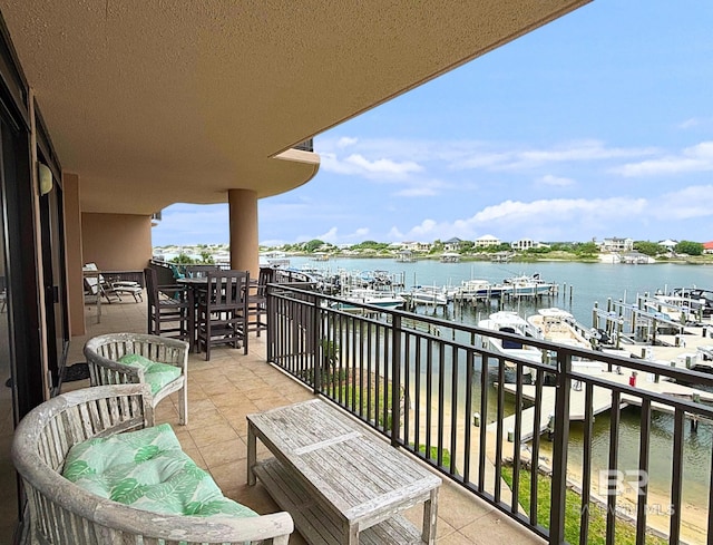 29235 Perdido Beach Blvd Unit 203, Orange Beach, AL 36561 - balcony featuring a water view and view of marina
