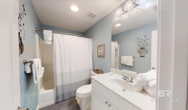 29235 Perdido Beach Blvd Unit 203, Orange Beach, AL 36561 - bathroom featuring vanity, shower / bath combination with curtain, and recessed lighting