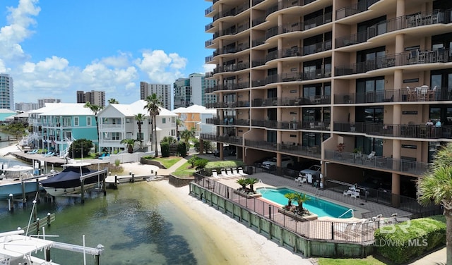 29235 Perdido Beach Blvd Unit 203, Orange Beach, AL 36561 - water view featuring a boat dock