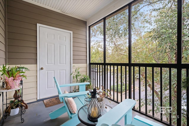 view of sunroom