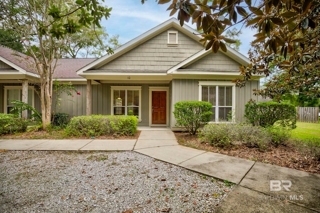 view of front of home