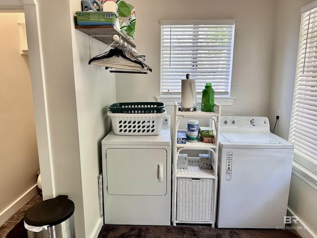 laundry area with washer and dryer