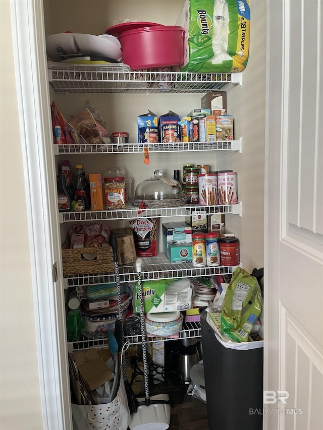 view of pantry