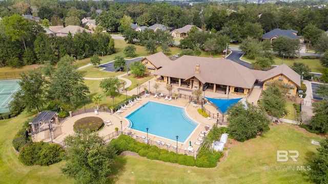 birds eye view of property