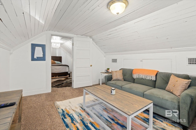 20 Hurlbert St, Mobile, AL 36607 - living room with carpet flooring and vaulted ceiling