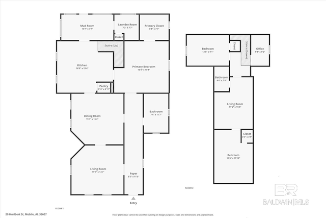 20 Hurlbert St, Mobile, AL 36607 - room layout