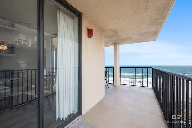 24400 Perdido Beach Blvd Unit 701, Orange Beach, AL 36561 - balcony with a water view and a view of the beach