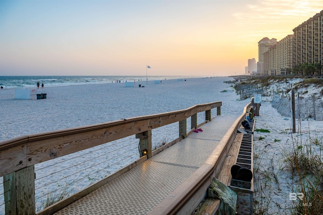 24400 Perdido Beach Blvd Unit 701, Orange Beach, AL 36561 - dock area featuring a water view and a view of the beach