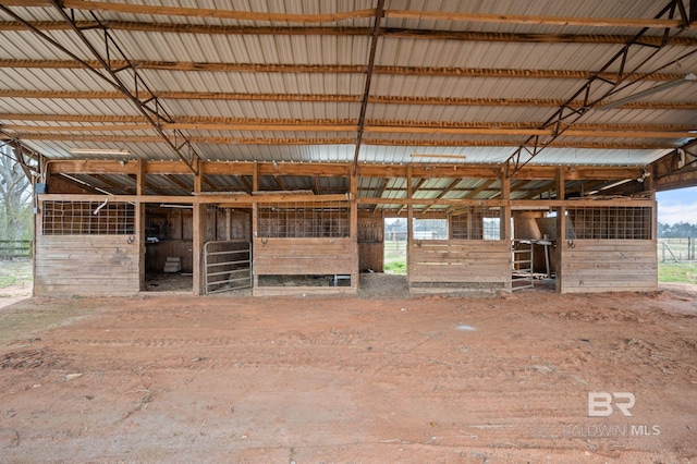 view of horse barn