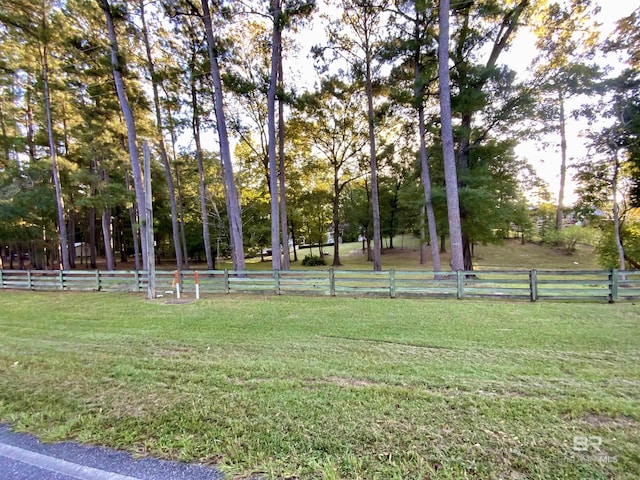 view of community featuring a lawn