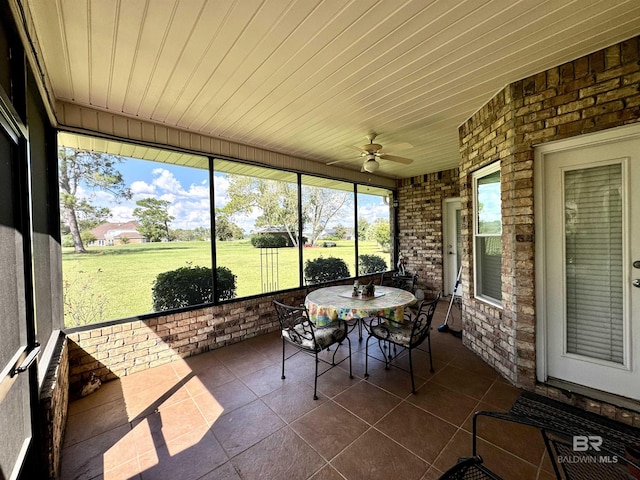 22835 County Road 12, Foley, AL 36535 - sunroom / solarium featuring a ceiling fan and outdoor dining space