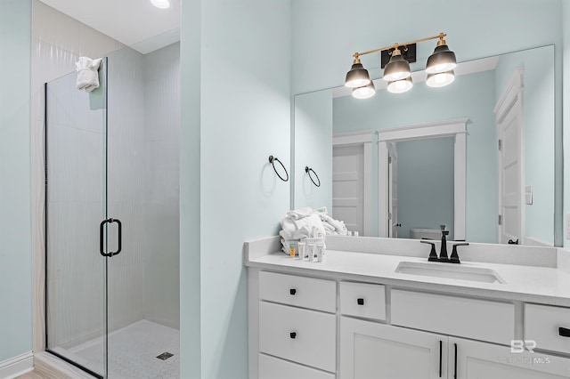1337 W Lagoon Ave, Gulf Shores, AL 36542 - bathroom featuring a stall shower and vanity