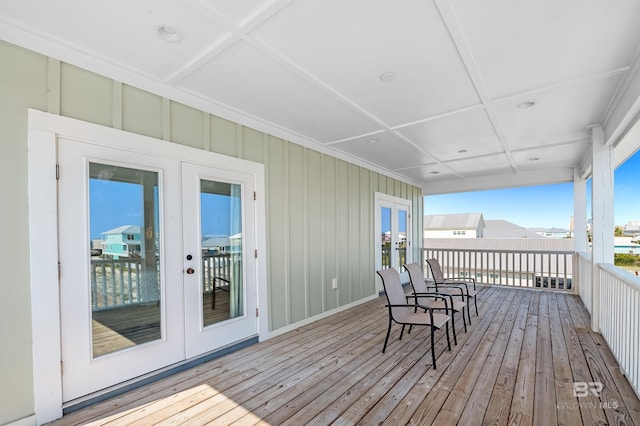 1337 W Lagoon Ave, Gulf Shores, AL 36542 - wooden deck with french doors