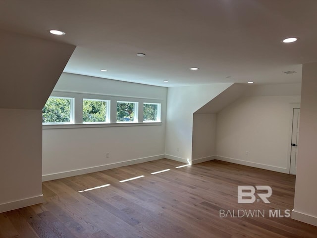 bonus room featuring wood-type flooring