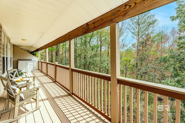 view of wooden deck