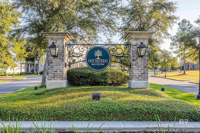 view of community sign