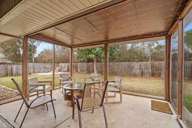 view of sunroom / solarium