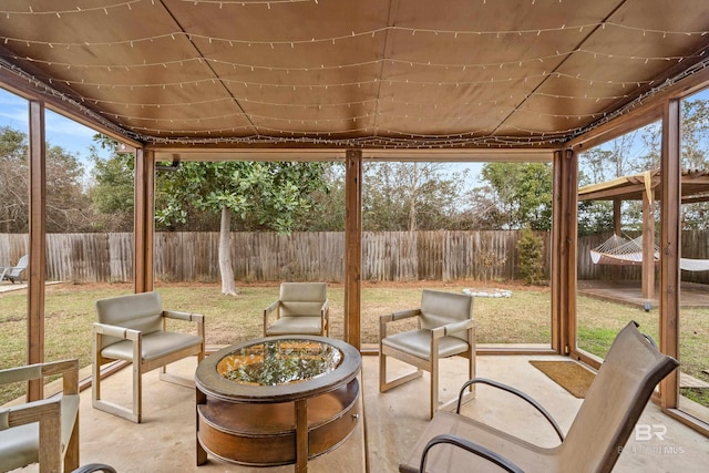 view of sunroom