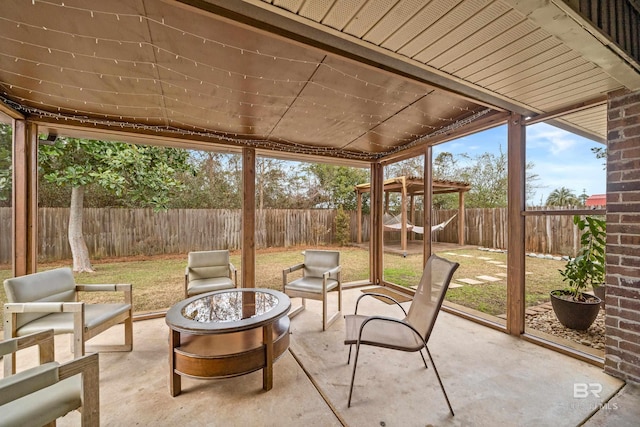 view of sunroom / solarium