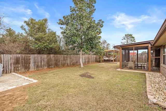 view of yard with a patio area