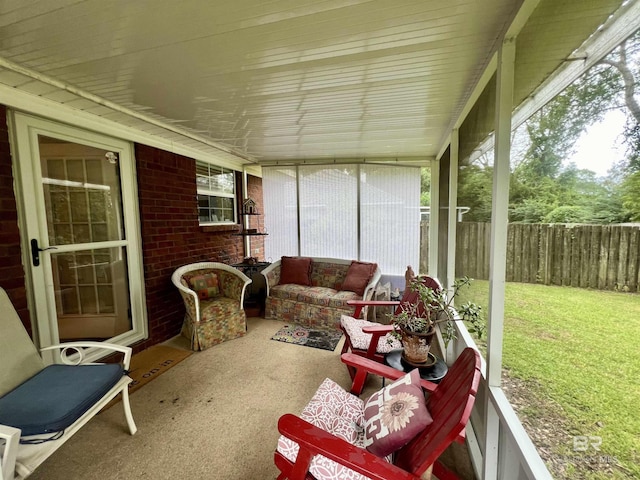 view of sunroom