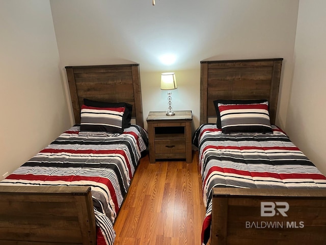 bedroom featuring light hardwood / wood-style floors