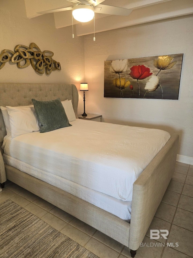 view of tiled bedroom