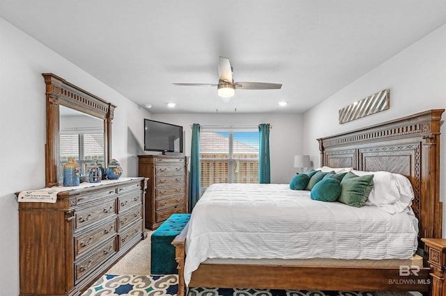 20770 Mercury Dr, Robertsdale, AL 36567 - bedroom with a ceiling fan