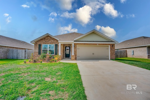8242 Sycamore Way, Semmes, AL 36575 - view of front of home featuring brick siding, concrete driveway, and an attached garage