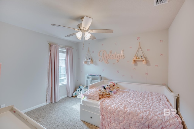 8242 Sycamore Way, Semmes, AL 36575 - carpeted bedroom featuring ceiling fan and baseboards