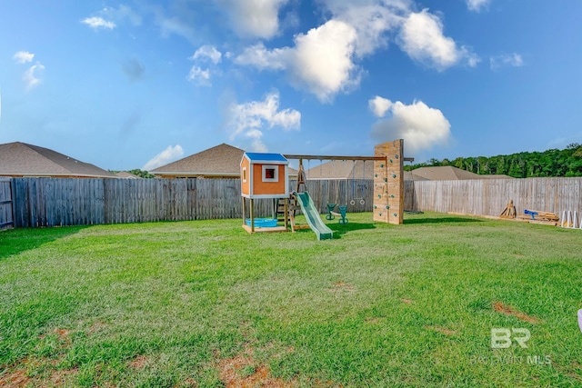 8242 Sycamore Way, Semmes, AL 36575 - fenced backyard with a playground