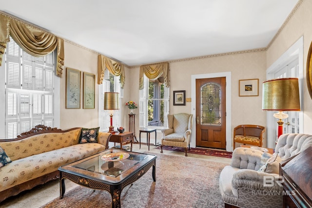 view of carpeted living room