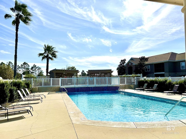 view of pool with a patio