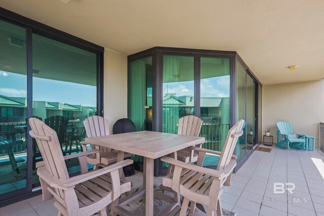 balcony with a patio