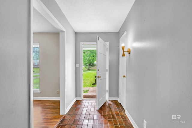 entrance foyer featuring a wealth of natural light and baseboards