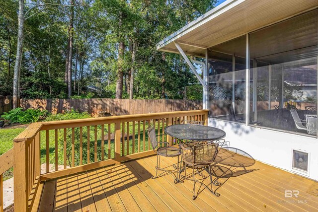 view of wooden terrace