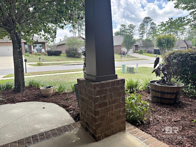 exterior details featuring a residential view and central AC unit