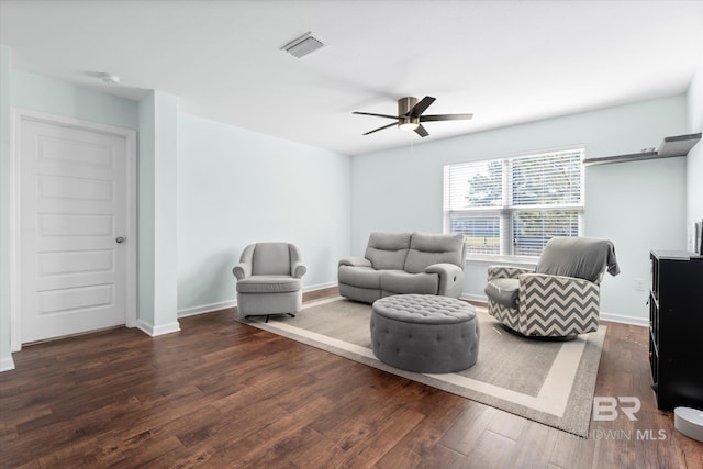17372 Tallasee Blvd, Foley, AL 36535 - living room with ceiling fan and wood finished floors