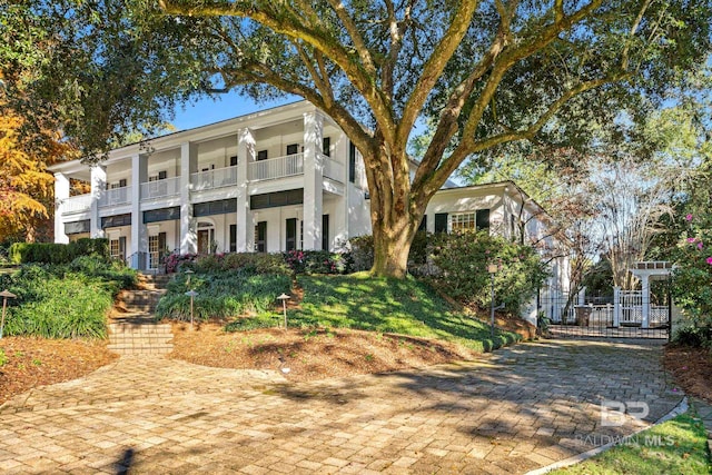 exterior space with a balcony