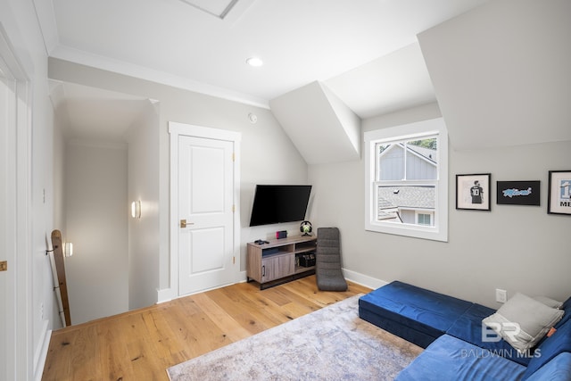 313 Cuban Lily Dr, Fairhope, AL 36532 - living room with light wood-style flooring, baseboards, recessed lighting, and crown molding