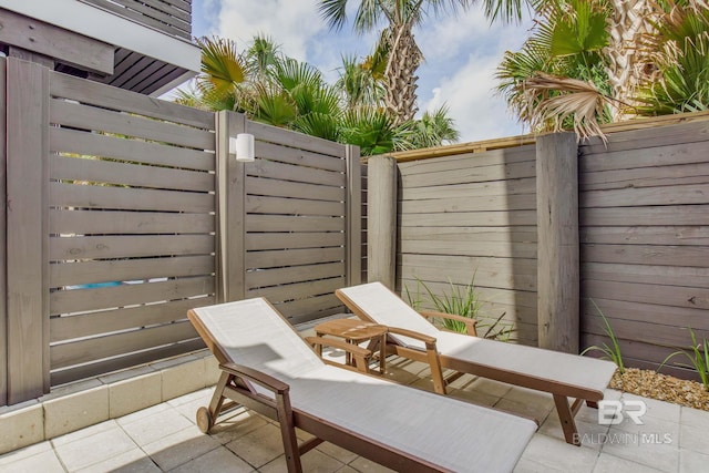 view of patio / terrace with fence