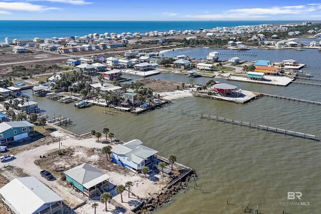 747 Cherokee Rd, Gulf Shores, AL 36542 - birds eye view of property with a water view