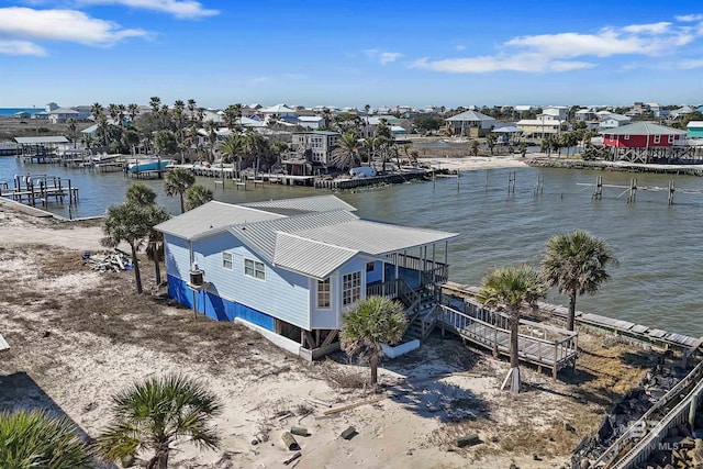 747 Cherokee Rd, Gulf Shores, AL 36542 - bird's eye view featuring a water view and a residential view