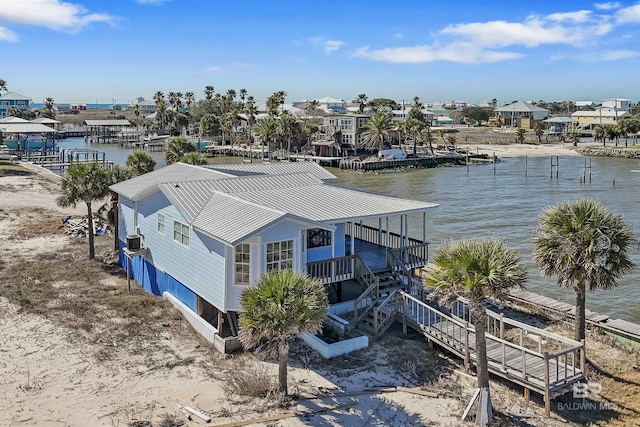 747 Cherokee Rd, Gulf Shores, AL 36542 - drone / aerial view with a water view