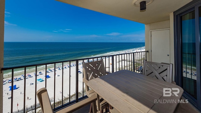 24230 Perdido Beach Blvd Unit 3112, Orange Beach, AL 36561 - balcony featuring a beach view and a water view