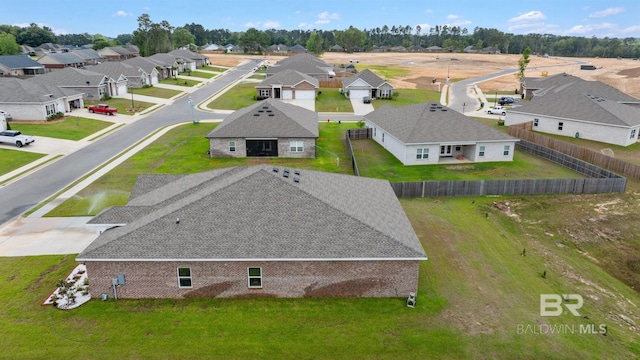 birds eye view of property featuring a residential view