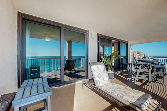 25020 Perdido Beach Blvd Unit 1101B, Orange Beach, AL 36561 - view of patio featuring a balcony and a water view